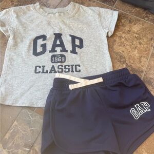 GAP Classic Gray and Navy Tee
